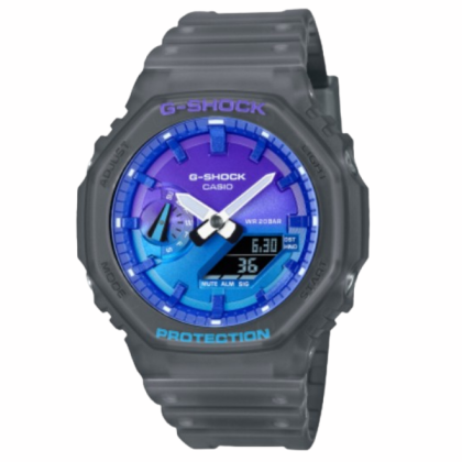 Casio G-Shock Flame Inside GA-2100FLS-8A2DR Black Resin Band Men Sport Watch